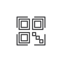 QR code line icon