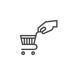 Shopping and commerce line icon