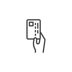 Credit card payment line icon