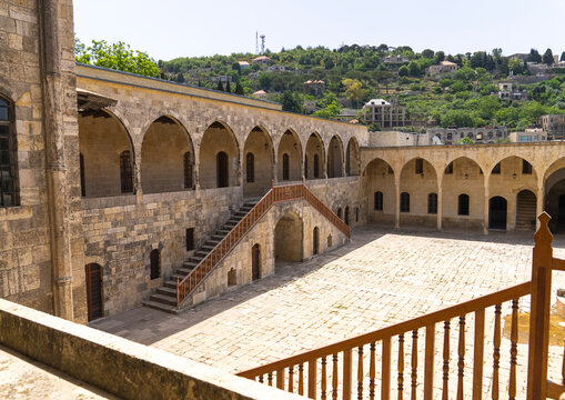 19th-century Beiteddine Palace courtyard, Mount Lebanon Governorate, Beit ed-Dine, Lebanon
