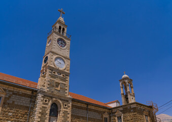 Notre Dame church bell tower, North Governorate, Hasroun, Lebanon