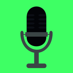 Microphone on stand, illustration, vector