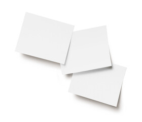 White blank stickers, isolated on white background