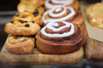 appetizing croissants on the windscreen