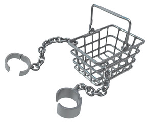 Shopping Basket Metal, Shackles Arms