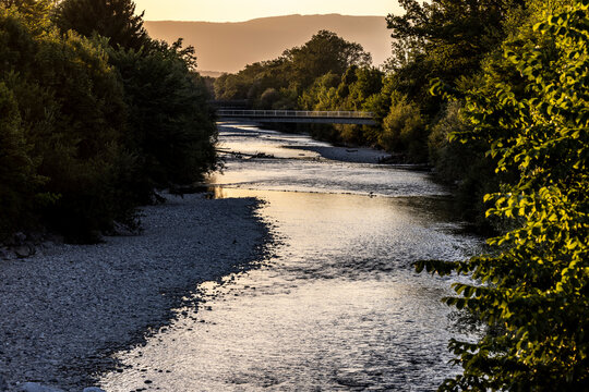 flussbett emme emmental schweiz steine abendrot jura grenchenberg