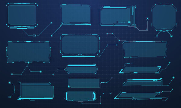 Callouts titles. Callout bar labels, information call box bars and modern digital info. Tech digital info boxes hud template. Futuristic set advertising communication. Description or information boxes