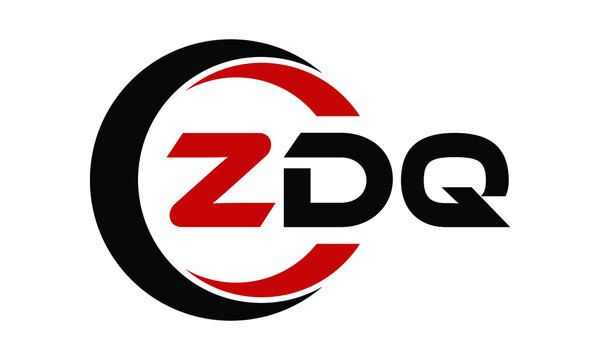 ZDQ swoosh three letter logo design vector template | monogram logo | abstract logo | wordmark logo | letter mark logo | business logo | brand logo | flat logo | minimalist logo | text | word | symbol