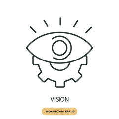 vision icons  symbol vector elements for infographic web