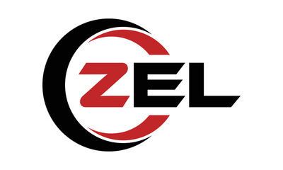 ZEL swoosh three letter logo design vector template | monogram logo | abstract logo | wordmark logo | letter mark logo | business logo | brand logo | flat logo | minimalist logo | text | word | symbol