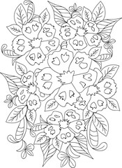 set of flowers