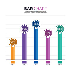 Hexagon Bar Graphic Chart Statistic Data Infographic