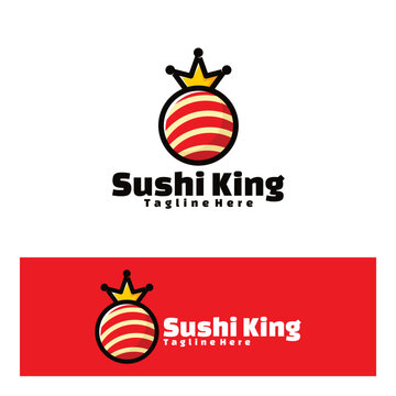 Sushi king art logo illustration