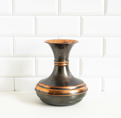 Mid-century modern design bronze vase