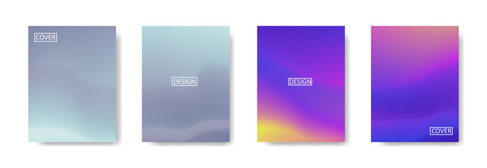 Set of abstract background with beautiful gradation color, colorful background for poster flyer banner backdrop.vertical banner.cool fluid background vector illustration