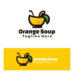 Cute Orange soup art illustration