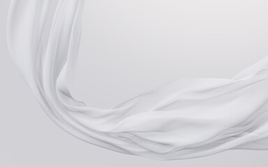 Flowing cloth, wave pattern, 3d rendering.