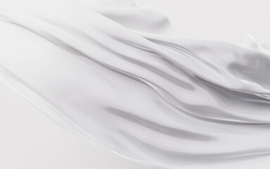 Flowing cloth, wave pattern, 3d rendering.