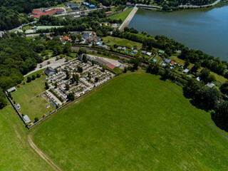Friedhof Tullnerbach im Wienerwald von oben