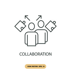 collaboration icons  symbol vector elements for infographic web