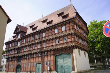 The old scale, as it can be seen today in the area surrounding Braunschweig's new town, is a detailed reconstruction of the original building from 1534, completed in 1994.