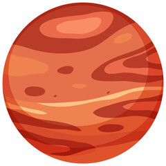 Mars planet or red planet isolated