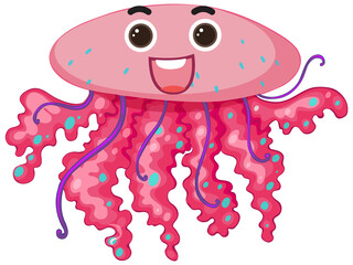 Jellyfish in cartoon style