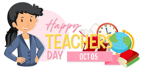 World Teacher's Day Logo Banner Design