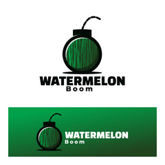 logo Watermelon boom art illustration