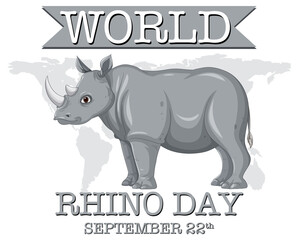 World Rhino Day September 22 Banner