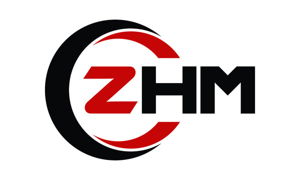 ZHM swoosh three letter logo design vector template | monogram logo | abstract logo | wordmark logo | letter mark logo | business logo | brand logo | flat logo | minimalist logo | text | word | symbol