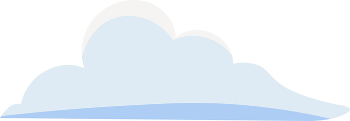 Cloud illustration. Design elements for web interface , weather forecast or cloud storage applications. White clouds set isolated on blue background. Vector illustration. Clouds silhouettes. 