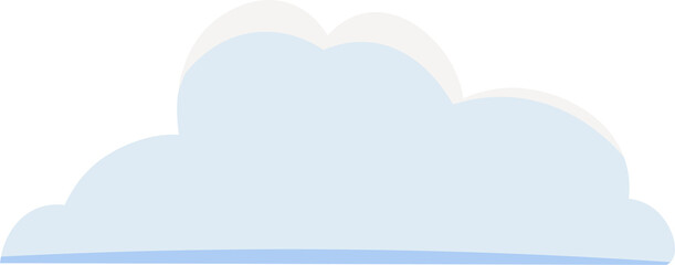 Cloud illustration. Design elements for web interface , weather forecast or cloud storage applications. White clouds set isolated on blue background. Vector illustration. Clouds silhouettes. 