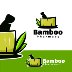 logo bamboo pharmacy art illustration