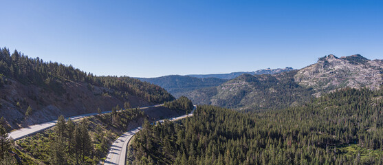 Bend in Interstate 80 Hihgway California