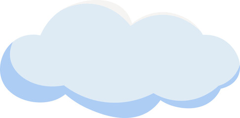 Cloud illustration. Design elements for web interface , weather forecast or cloud storage applications. White clouds set isolated on blue background. Vector illustration. Clouds silhouettes.