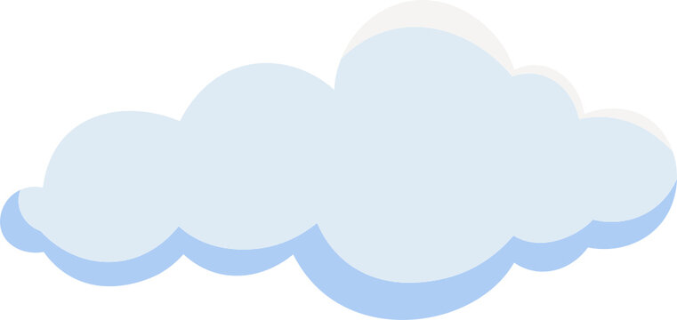 Cloud illustration. Design elements for web interface , weather forecast or cloud storage applications. White clouds set isolated on blue background. Vector illustration. Clouds silhouettes.