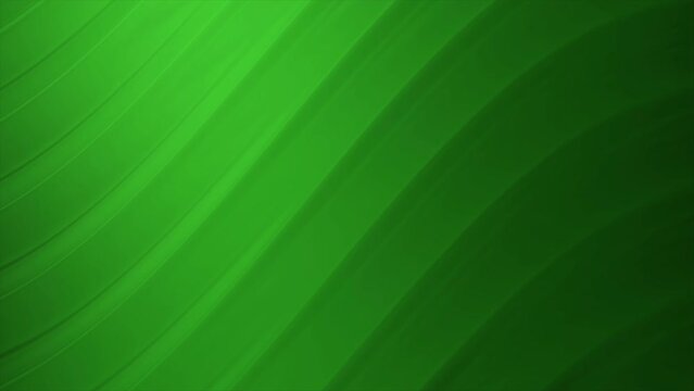 Bright green waves looping motion background. 4k animation