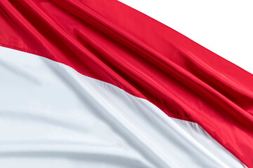 The red and white flag of Indonesian flag
