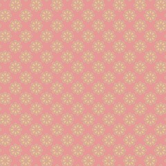 simple pink yellow flower seamless tile pattern
