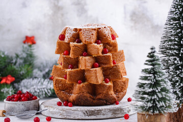 Traditional Christmas Italian cake pandoro