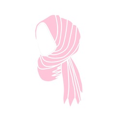 Hijab. Traditional women's headdress hijab. Schematic illustration of the hijab.