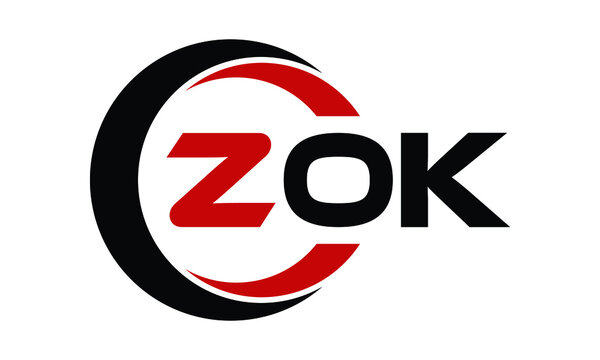 ZOK swoosh three letter logo design vector template | monogram logo | abstract logo | wordmark logo | letter mark logo | business logo | brand logo | flat logo | minimalist logo | text | word | symbol