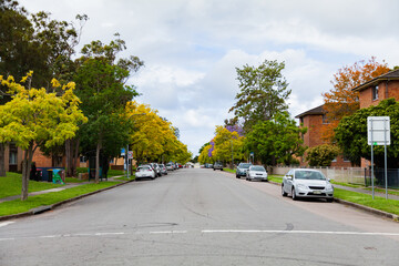 Street in housing commission area in Newcastle