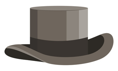Headdress. Black men's hat. Vector illustration