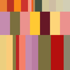 Modern vector abstract seamless geometric pattern with stripes, squares and rectangles in retro Scandinavian style. Colorful simple shapes mosaic. Bauhaus design inspired background.