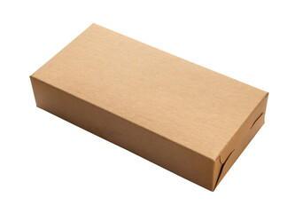 Mockup brown box isolated on white background
