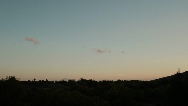 flying over the sunset