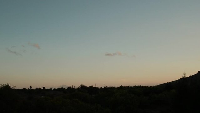 sunset in the mountains