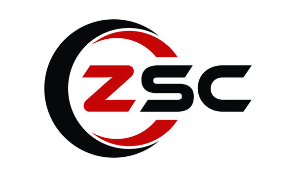 ZSC swoosh three letter logo design vector template | monogram logo | abstract logo | wordmark logo | letter mark logo | business logo | brand logo | flat logo | minimalist logo | text | word | symbol